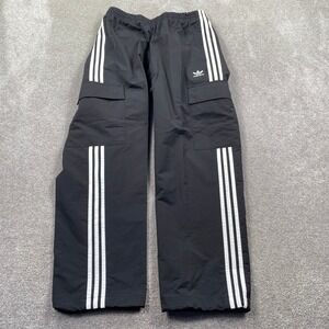 Adidas Originals Mens 3S Cargo Pants Black White Ripstop Track HR3364 New M